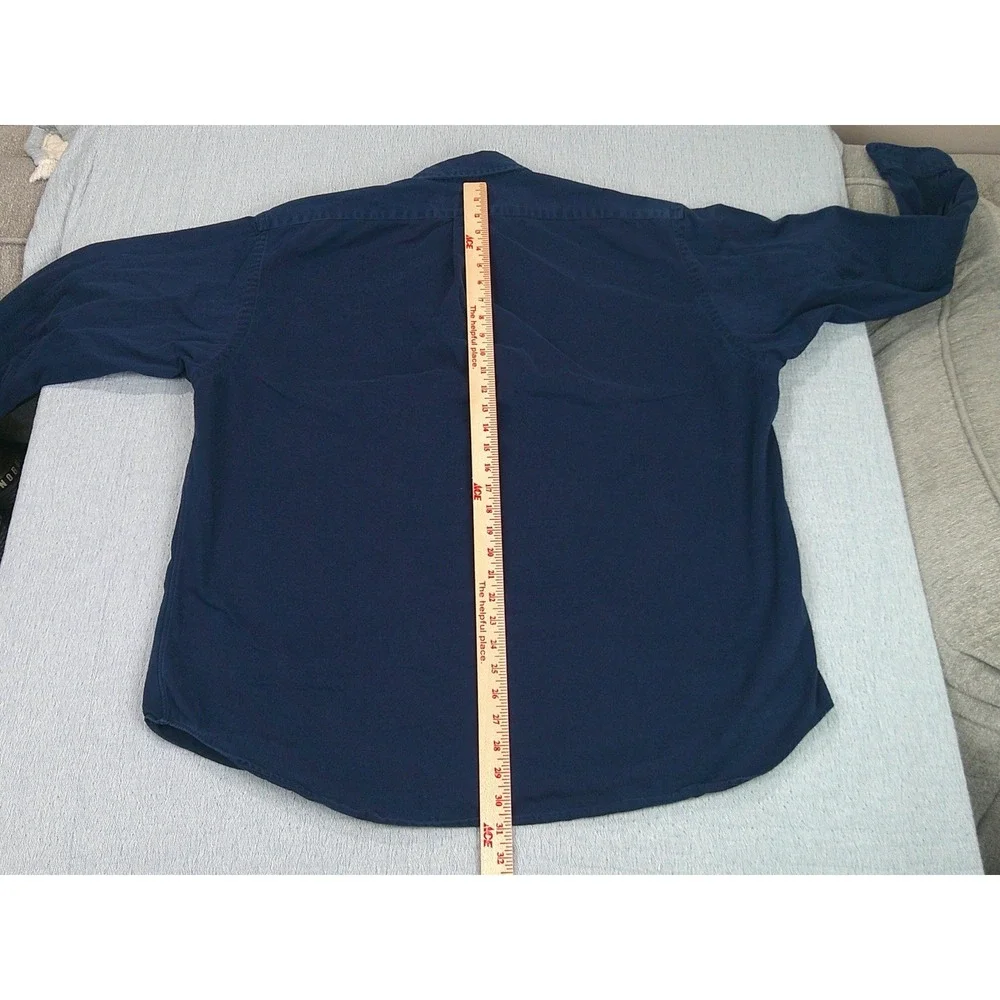 Ralph Lauren Polo Shirt Mens Size XL Blue 100% Cotton Button Down - Picture 4 of 6